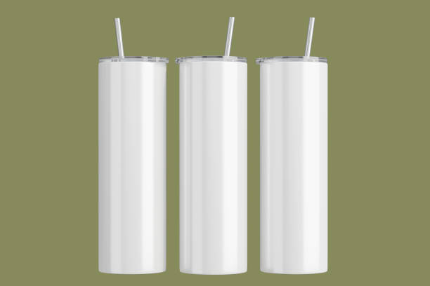 istock Skinny 20 oz tumbler for sublimation. 3d rendering 1579452704