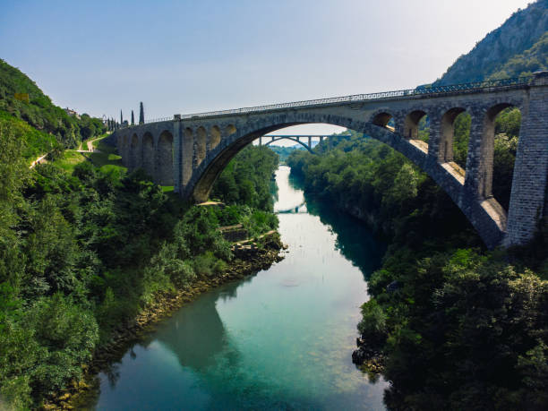 istock Solcan Bridge over River Soca, Slovenia. 1579503023