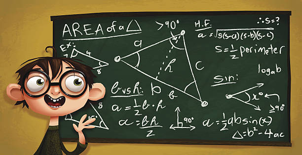 Nerdy Kiddo Explains Math Stuff When calculating the area of a triangle, in addition to these methods, you can just ask someone who is smarter than you. cute math drawings stock illustrations