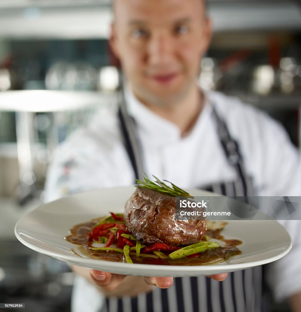 Plat de viande - Photo de Chef cuisinier libre de droits