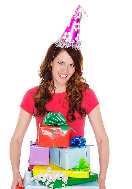 istock Woman Holding Presents 157955420