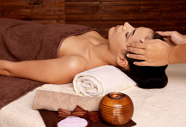 istock Woman having massage in the spa salon 157958256