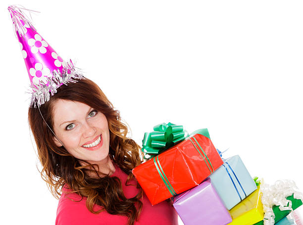 istock Woman Holding Presents 157959238