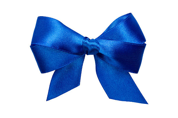 istock blue bow with tails from ribbon 157961247