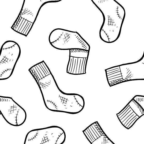 ilustrações, clipart, desenhos animados e ícones de meia atlética vetor de fundo sem costura - tube socks