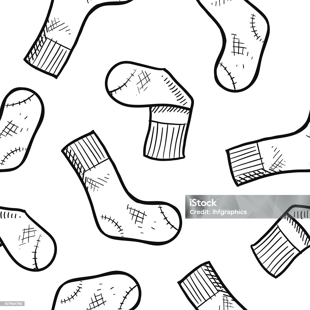 Бесшовные Векторные фон Спортивные носки - Векторная графика Носок без пятки роялти-фри