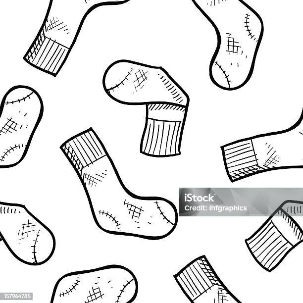 Бесшовные Векторные Фон Спортивные Носки — стоковая векторная графика и другие изображения на тему Носок без пятки - Носок без пятки, Без людей, Бессмысленный рисунок