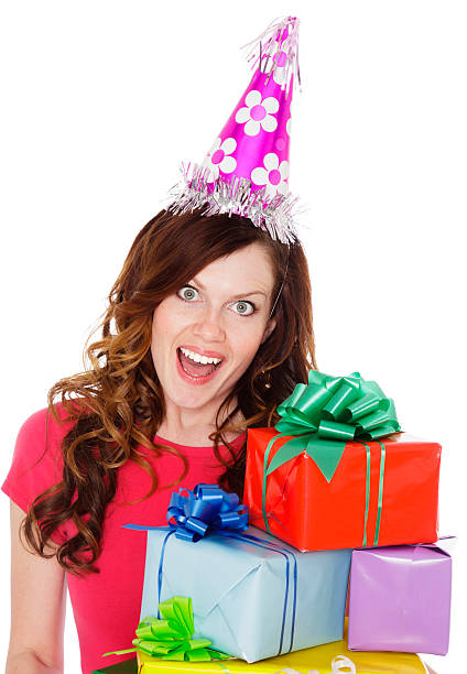 istock Woman Holding Presents 157969259