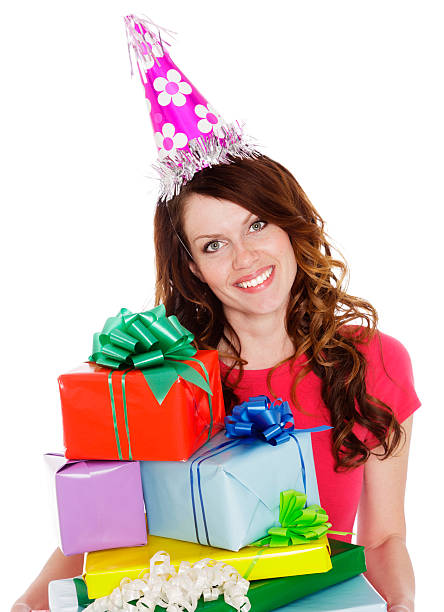 istock Woman Holding Presents 157969358