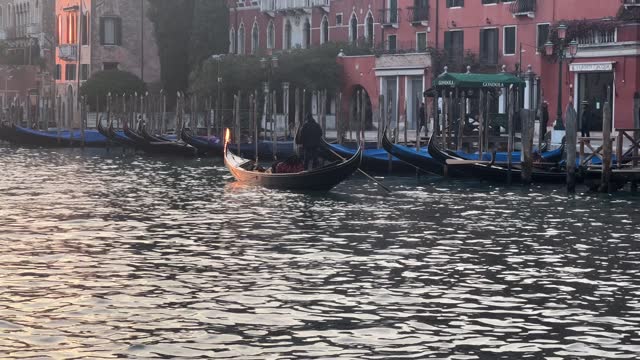 Romantic Gondola ride at sunset
