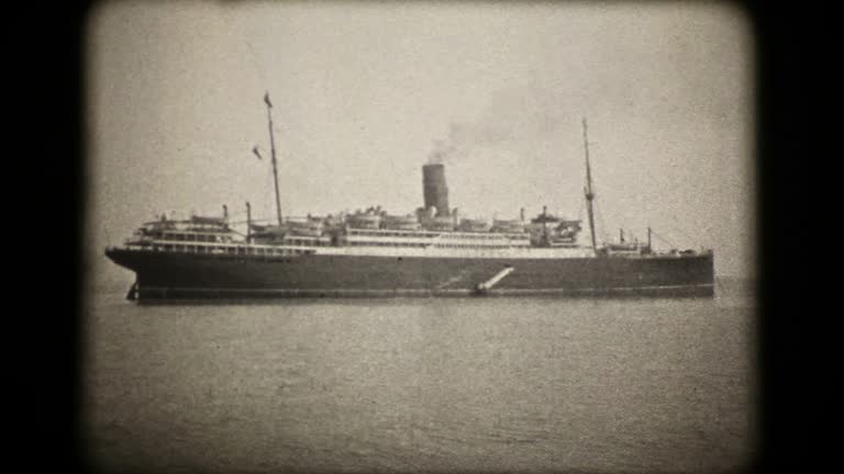 Ocean Liner RMS Scythia - 1920's Vintage 16mm (HD1080)