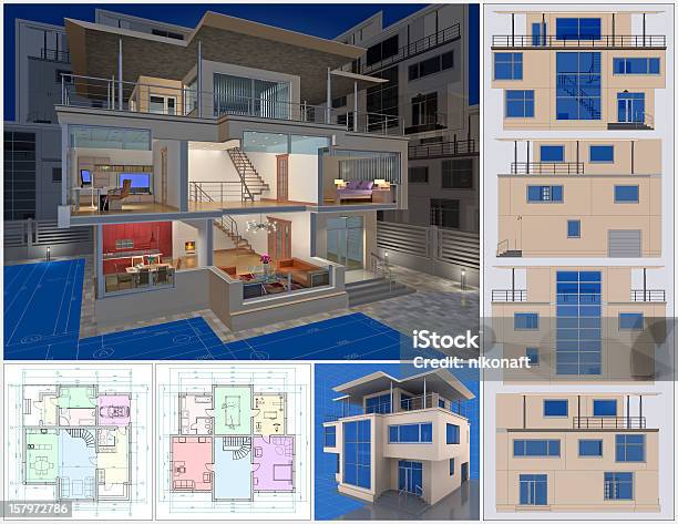 コテージます - 断面のストックフォトや画像を多数ご用意 - 断面, 家, 3D