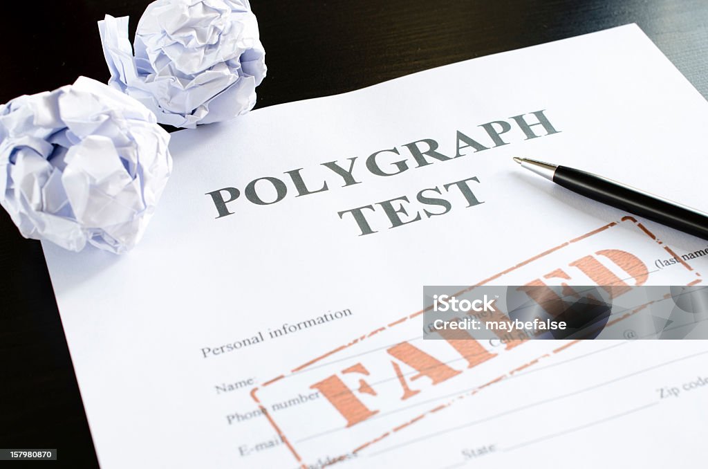 polygraph teste falhou - Royalty-free Detetor de Mentira Foto de stock