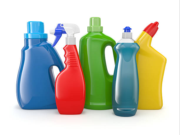 istock Plastic detergent bottles. Cleaning products. 157981714
