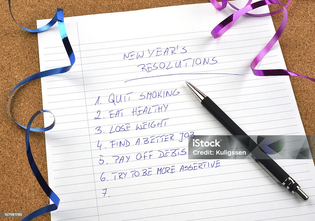 New Year's резолюций и ленты - Стоковые фото 2012 роялти-фри