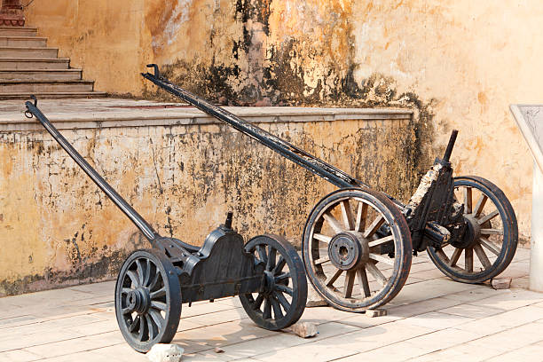istock Cannon carriage, Jaipur fort, India. 157982814