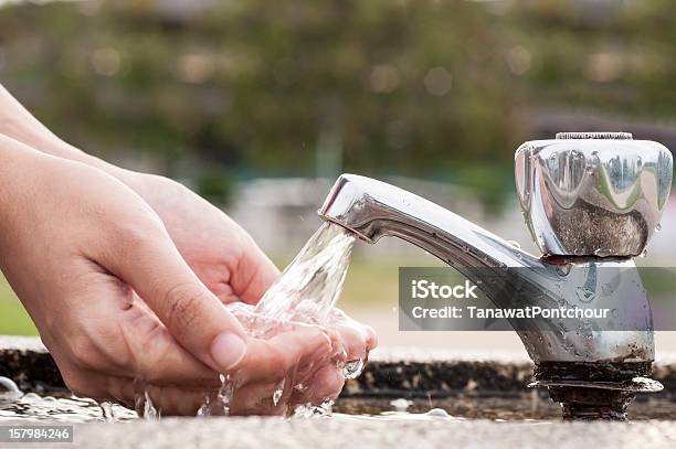 Washing Hands Stock Photo - Download Image Now - Outdoors, Washing Hands, Chrome