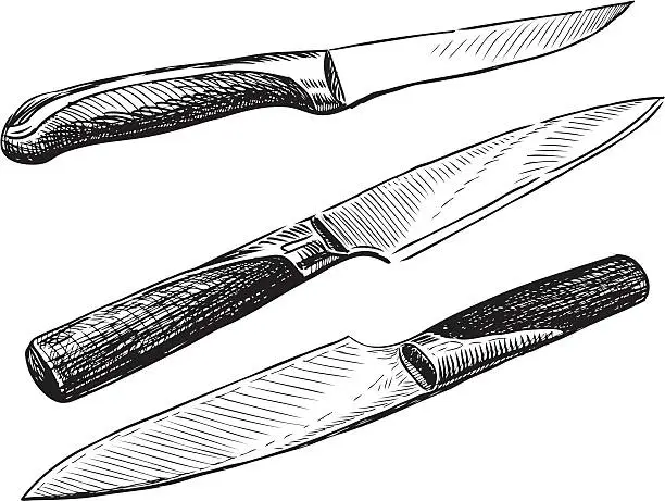 Vector illustration of knives