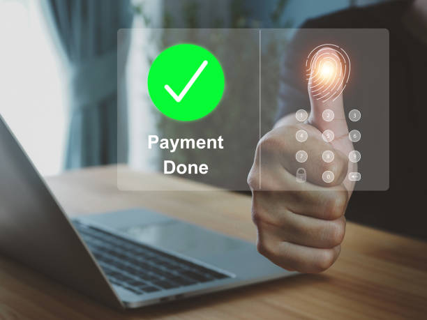 istock payment completed with a fingerprint or password scan on the security 1579866470