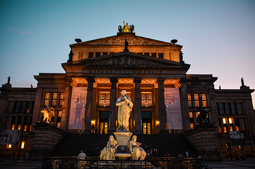 The Konzerthaus Berlin is a concert hall in Berlin, the home of the Konzerthausorchester Berlin. Situated on the Gendarmenmarkt square in the central Mitte district of the city, it was originally built as a theater.