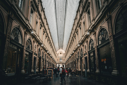 The Royal Saint-Hubert Galleries is an ensemble of three glazed shopping arcades in central Brussels, Belgium.