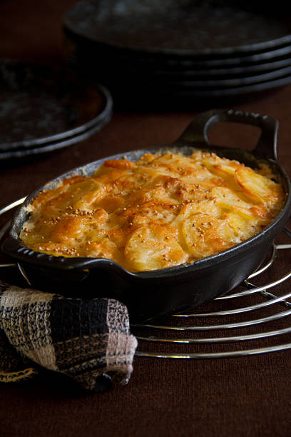 Scalloped Potatoes au Gratin stock photo