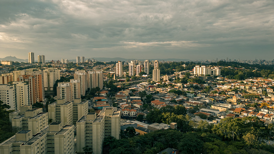 darkening metropolitan city of São Paulo
