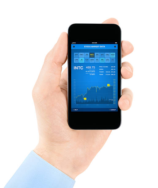 istock Stock market application on smartphone 157987570