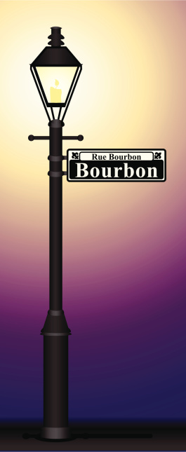 Bourbon Street Sign Glowing
