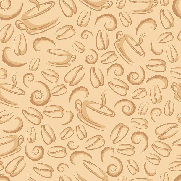 Vector illustration of Coffee Seamless Background