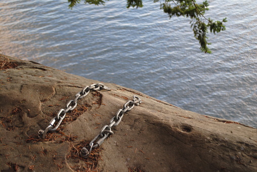Chain on table