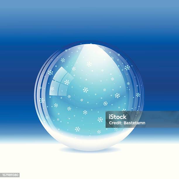 Ilustración de Vector Cristal Con Nieve y más Vectores Libres de Derechos de Azul - Azul, Bola de cristal, Bola de cristal con nieve