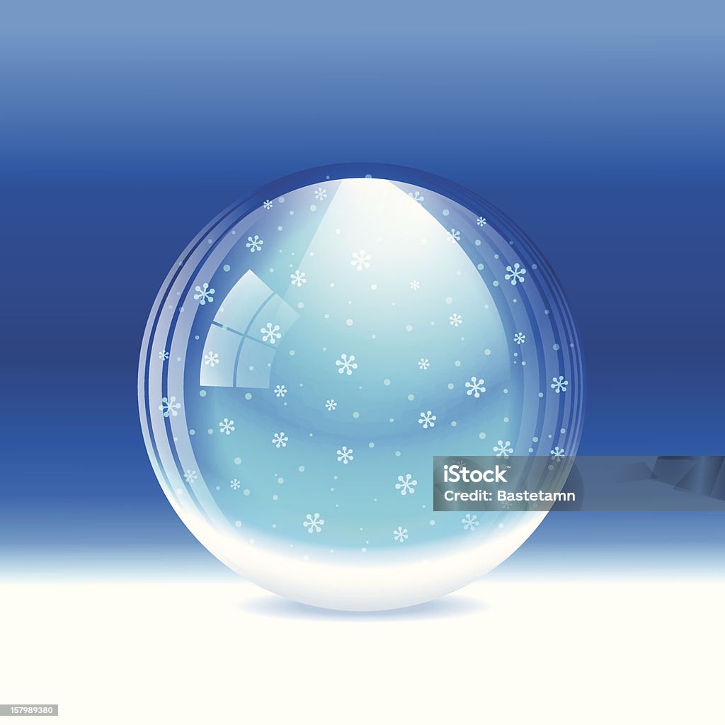 Vetor Bola de Cristal com Neve - Royalty-free Artigo de Decoração arte vetorial