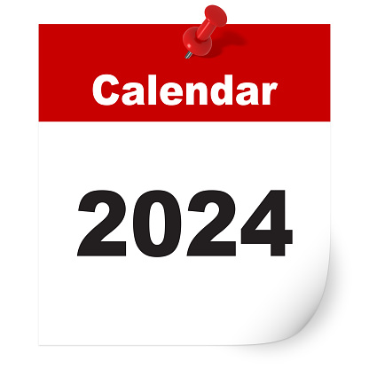 New year 2024 calendar