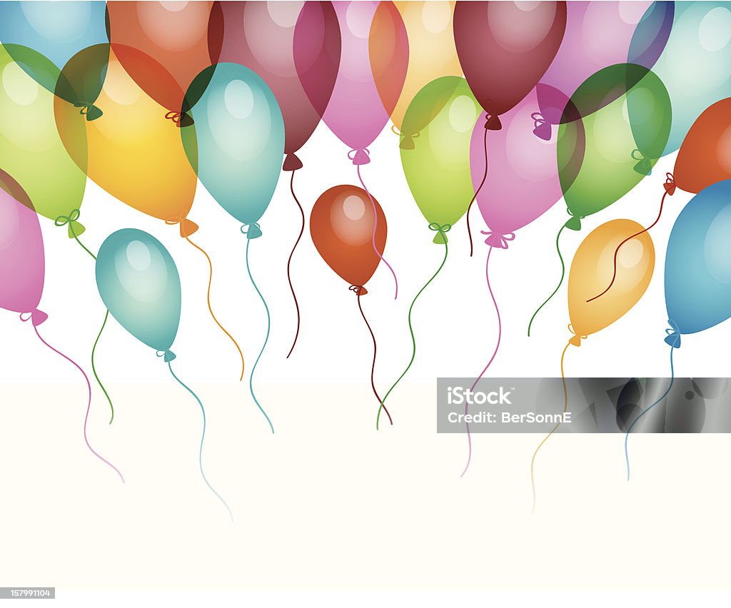 Hintergrund mit farbigen Ballons - Lizenzfrei Bildhintergrund Vektorgrafik