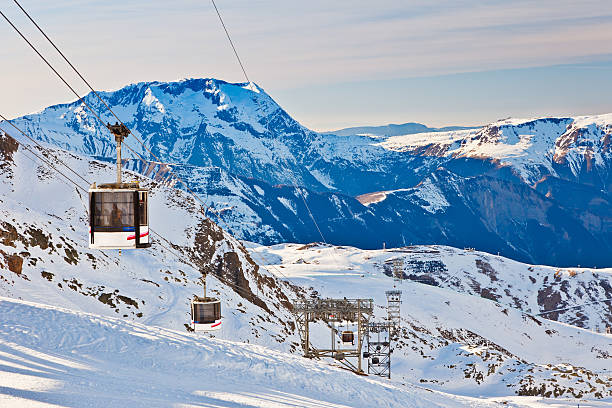 istock Ski resort in French Alps 157993644