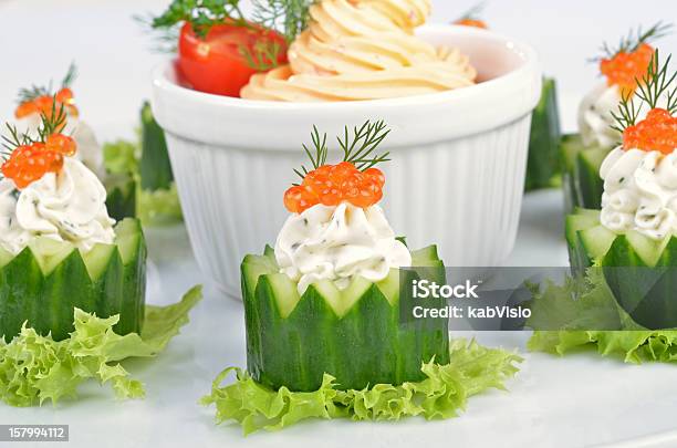 Cream Cheese With Caviar Stock Photo - Download Image Now - Appetizer, Caviar, Cheese