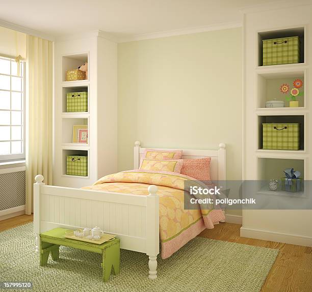 Interior Of Playroom Stock Photo - Download Image Now - Bed - Furniture, Childhood, Bedroom