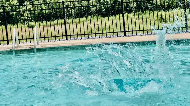 No Person Summer Background Big Splash Refreshing Cooling Off Swimming Pool
