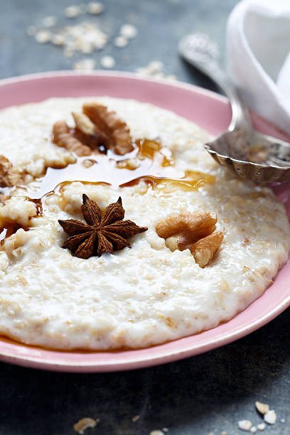 istock Oatmeal porridge with anise and maple syrup 157996474