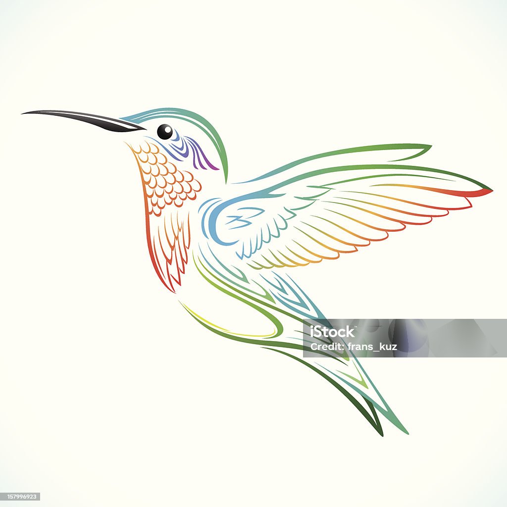 Colorful Humming bird Colorful hummingbird vector illustration. Hummingbird stock vector