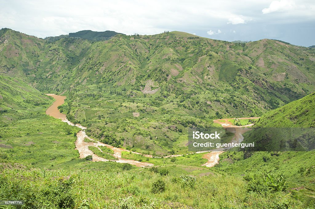 Река Ruzizi в Руанде и Бурунди, Центральная Африка - Стоковые фото Бурунди роялти-фри