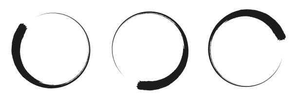 istock Collection hand drawn round shape. Sketch of circular doodles with a marker. Set of circular frames. Vector illustration on a isolation white background. 1579989100