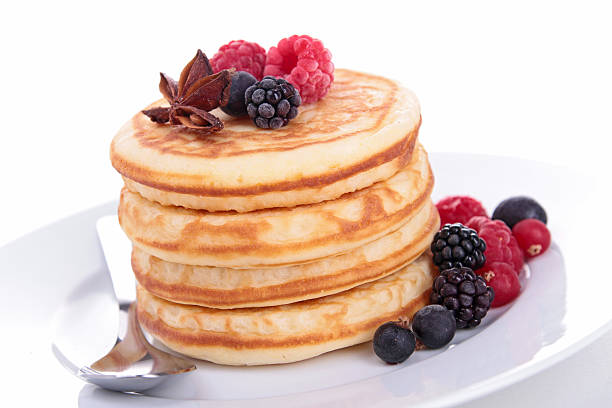 istock pancakes with berries fruits 157998930