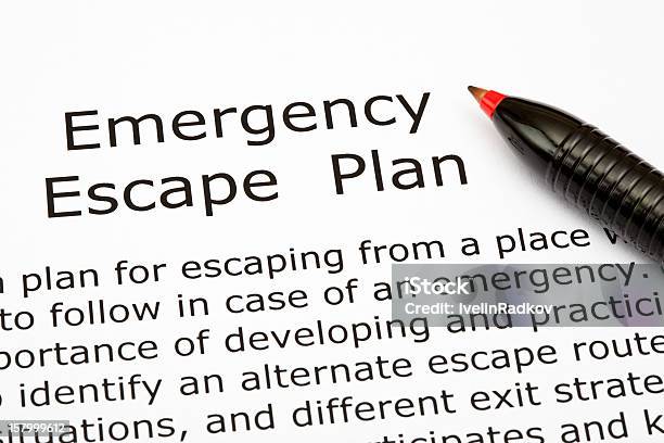 Notfall Escape Plan Stockfoto und mehr Bilder von Planung - Planung, Evakuierung, Unfall und Katastrophe