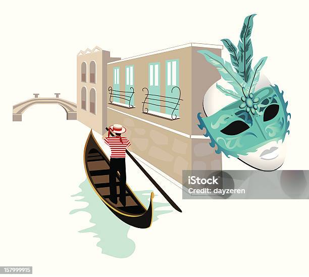 Symbole Von Venedig Stock Vektor Art und mehr Bilder von Gondel - Gondel, Venedig, Venezianische Karnevalsmaske