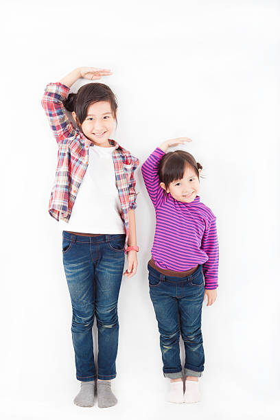 asian little girls standing together