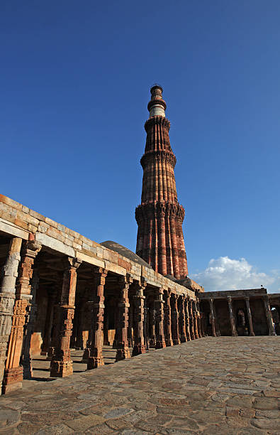 꾸뜹미나르, 인도 - quitab minar qutab delhi new delhi 뉴스 사진 이미지