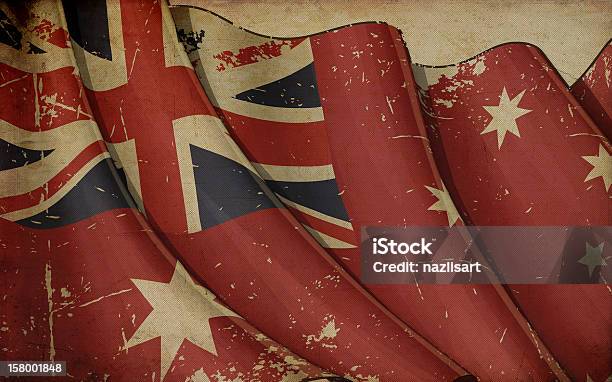 Australian Red Ensign Carta Vecchia - Immagini vettoriali stock e altre immagini di Bandiera dell'Australia - Bandiera dell'Australia, A forma di stella, Australia