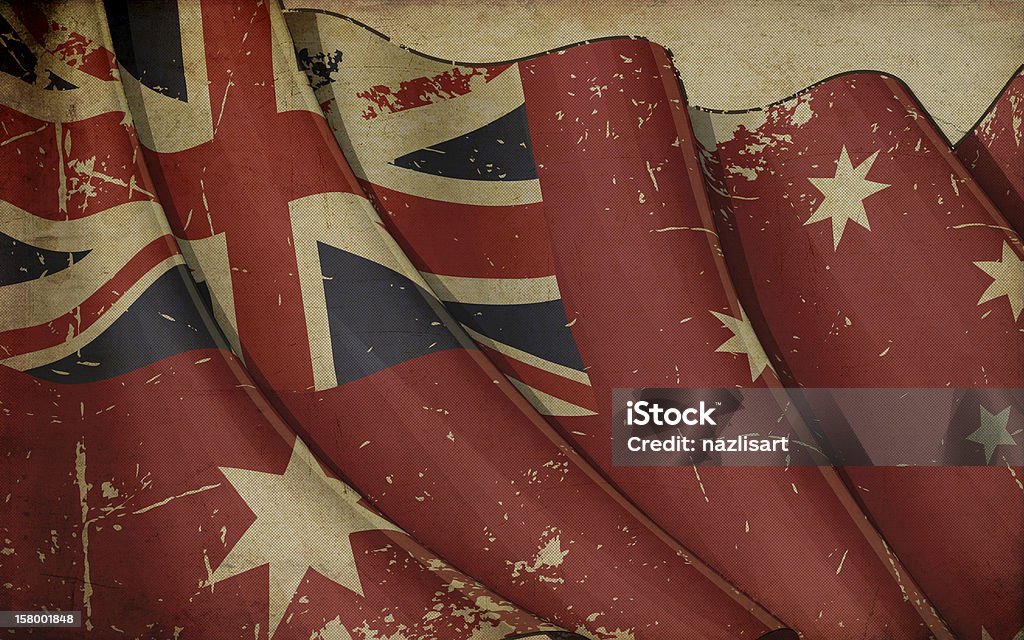 Australian Red Ensign stary Papier - Zbiór ilustracji royalty-free (Flaga Australii)